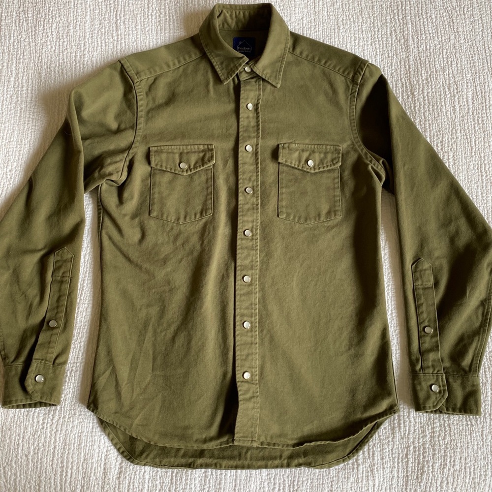 Fairends Taylor Stitch Green Miltary Utility Shirt